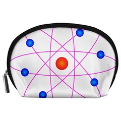 Atom Model Vector Clipart Accessory Pouches (large)  by Nexatart