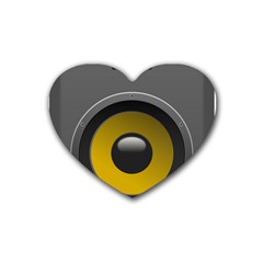 Audio Loadspeaker Activ Heart Coaster (4 Pack)  by Nexatart