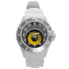 Audio Loadspeaker Activ Round Plastic Sport Watch (l) by Nexatart