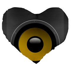 Audio Loadspeaker Activ Large 19  Premium Heart Shape Cushions by Nexatart