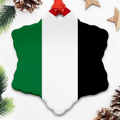 Palestine Flag Snowflake Ornament (two Sides) by Nexatart