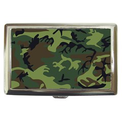 Camouflage Green Brown Black Cigarette Money Cases by Nexatart