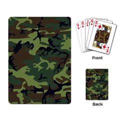 Camouflage Green Brown Black Playing Card by Nexatart