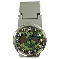 Camouflage Green Brown Black Money Clip Watches by Nexatart