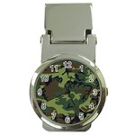 Camouflage Green Brown Black Money Clip Watches Front