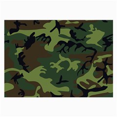 Camouflage Green Brown Black Large Glasses Cloth (2-side)