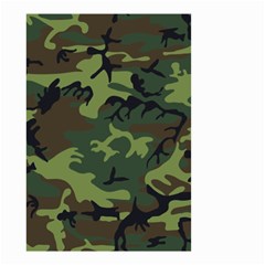 Camouflage Green Brown Black Small Garden Flag (two Sides) by Nexatart