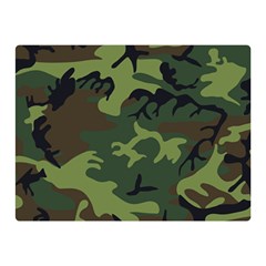 Camouflage Green Brown Black Double Sided Flano Blanket (mini)  by Nexatart