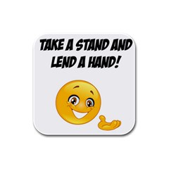 Take A Stand! Rubber Square Coaster (4 Pack)  by athenastemple