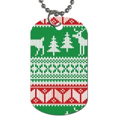 Christmas Jumper Pattern Dog Tag (one Side) by Nexatart