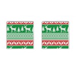 Christmas Jumper Pattern Cufflinks (Square) Front(Pair)