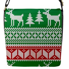 Christmas Jumper Pattern Flap Messenger Bag (s) by Nexatart