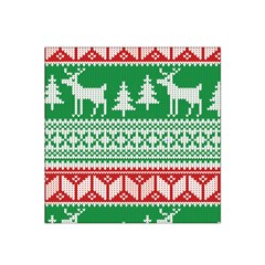 Christmas Jumper Pattern Satin Bandana Scarf by Nexatart