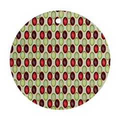 Christmas Pattern Round Ornament (two Sides) by Nexatart