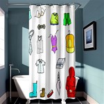 Clothing Boots Shoes Shorts Scarf Shower Curtain 36  x 72  (Stall)  Curtain(36 X72 ) - 33.26 x66.24  Curtain(36 X72 )