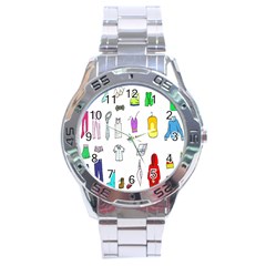 Clothing Boots Shoes Shorts Scarf Stainless Steel Analogue Watch by Nexatart