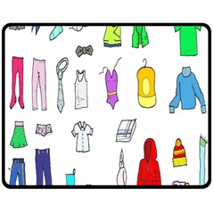 Clothing Boots Shoes Shorts Scarf Double Sided Fleece Blanket (medium)  by Nexatart