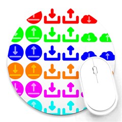 Download Upload Web Icon Internet Round Mousepads by Nexatart