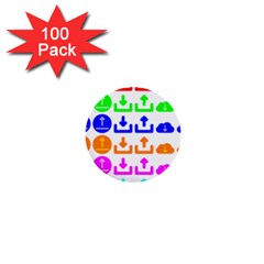 Download Upload Web Icon Internet 1  Mini Buttons (100 Pack)  by Nexatart