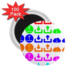 Download Upload Web Icon Internet 2 25  Magnets (100 Pack)  by Nexatart