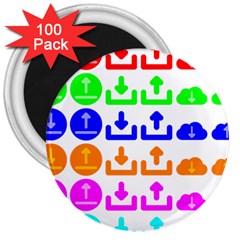 Download Upload Web Icon Internet 3  Magnets (100 Pack) by Nexatart