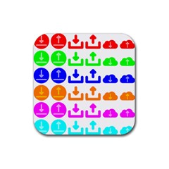 Download Upload Web Icon Internet Rubber Coaster (square)  by Nexatart