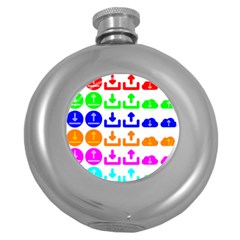 Download Upload Web Icon Internet Round Hip Flask (5 Oz) by Nexatart