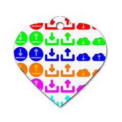 Download Upload Web Icon Internet Dog Tag Heart (one Side) by Nexatart