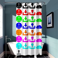 Download Upload Web Icon Internet Shower Curtain 36  X 72  (stall)  by Nexatart