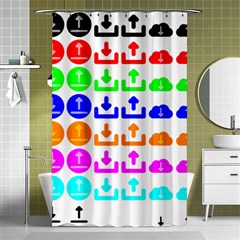 Download Upload Web Icon Internet Shower Curtain 48  X 72  (small)  by Nexatart