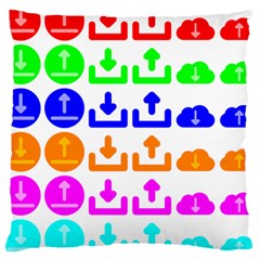 Download Upload Web Icon Internet Large Cushion Case (two Sides) by Nexatart