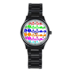 Download Upload Web Icon Internet Stainless Steel Round Watch by Nexatart