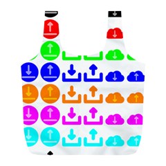 Download Upload Web Icon Internet Full Print Recycle Bags (l)  by Nexatart