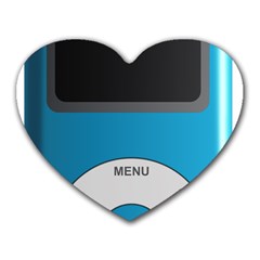 Digital Mp3 Musik Player Heart Mousepads by Nexatart