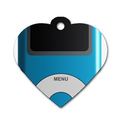 Digital Mp3 Musik Player Dog Tag Heart (one Side) by Nexatart