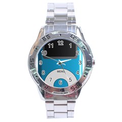 Digital Mp3 Musik Player Stainless Steel Analogue Watch by Nexatart