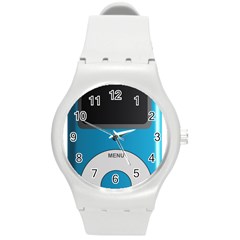 Digital Mp3 Musik Player Round Plastic Sport Watch (m) by Nexatart