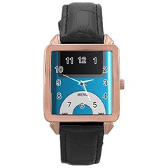 Digital Mp3 Musik Player Rose Gold Leather Watch  by Nexatart