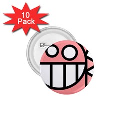 Dragon Head Pink Childish Cartoon 1 75  Buttons (10 Pack) by Nexatart