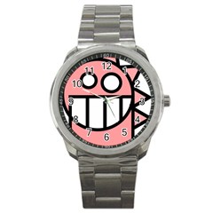 Dragon Head Pink Childish Cartoon Sport Metal Watch by Nexatart