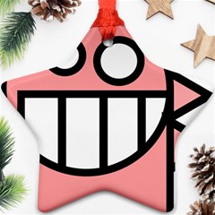 Dragon Head Pink Childish Cartoon Star Ornament (two Sides) by Nexatart