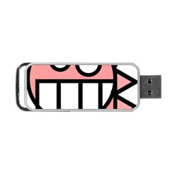 Dragon Head Pink Childish Cartoon Portable Usb Flash (two Sides) by Nexatart