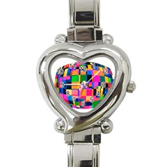 Color Focusing Screen Vault Arched Heart Italian Charm Watch by Nexatart