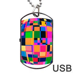 Color Focusing Screen Vault Arched Dog Tag Usb Flash (two Sides) by Nexatart