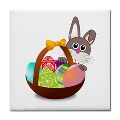 Easter Bunny Eggs Nest Basket Tile Coasters by Nexatart