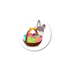 Easter Bunny Eggs Nest Basket Golf Ball Marker by Nexatart