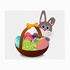 Easter Bunny Eggs Nest Basket Small Glasses Cloth by Nexatart