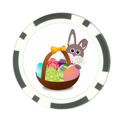 Easter Bunny Eggs Nest Basket Poker Chip Card Guard by Nexatart