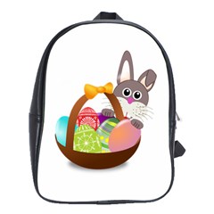 Easter Bunny Eggs Nest Basket School Bags(large) 