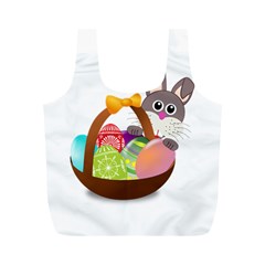 Easter Bunny Eggs Nest Basket Full Print Recycle Bags (m)  by Nexatart